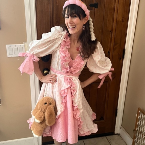 SELKIE Dress Pink & White Ruffles The Marie - Picture 8 of 17